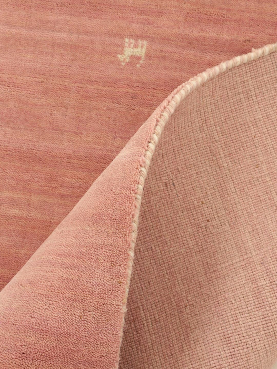 carpetfine Wollteppich Gabbeh Uni | Rosa
