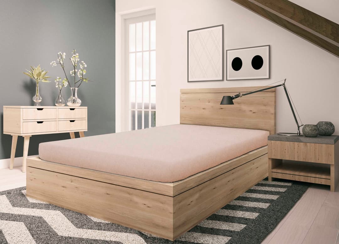 SETEX Bettlaken Feinbiber Melange Spannbetttuch | Beige