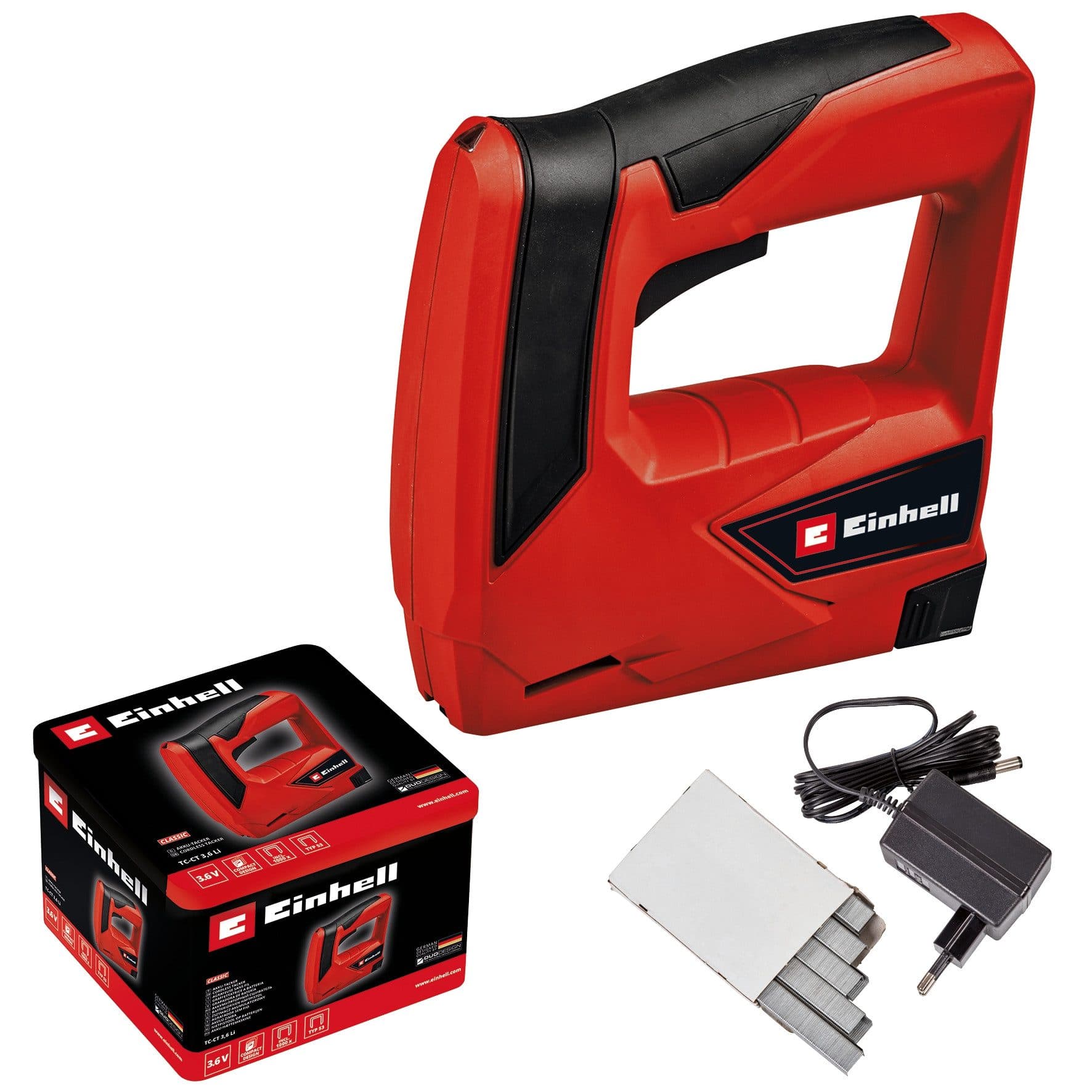Einhell Akku-Tacker TC-CT 3,6 Li | Rot