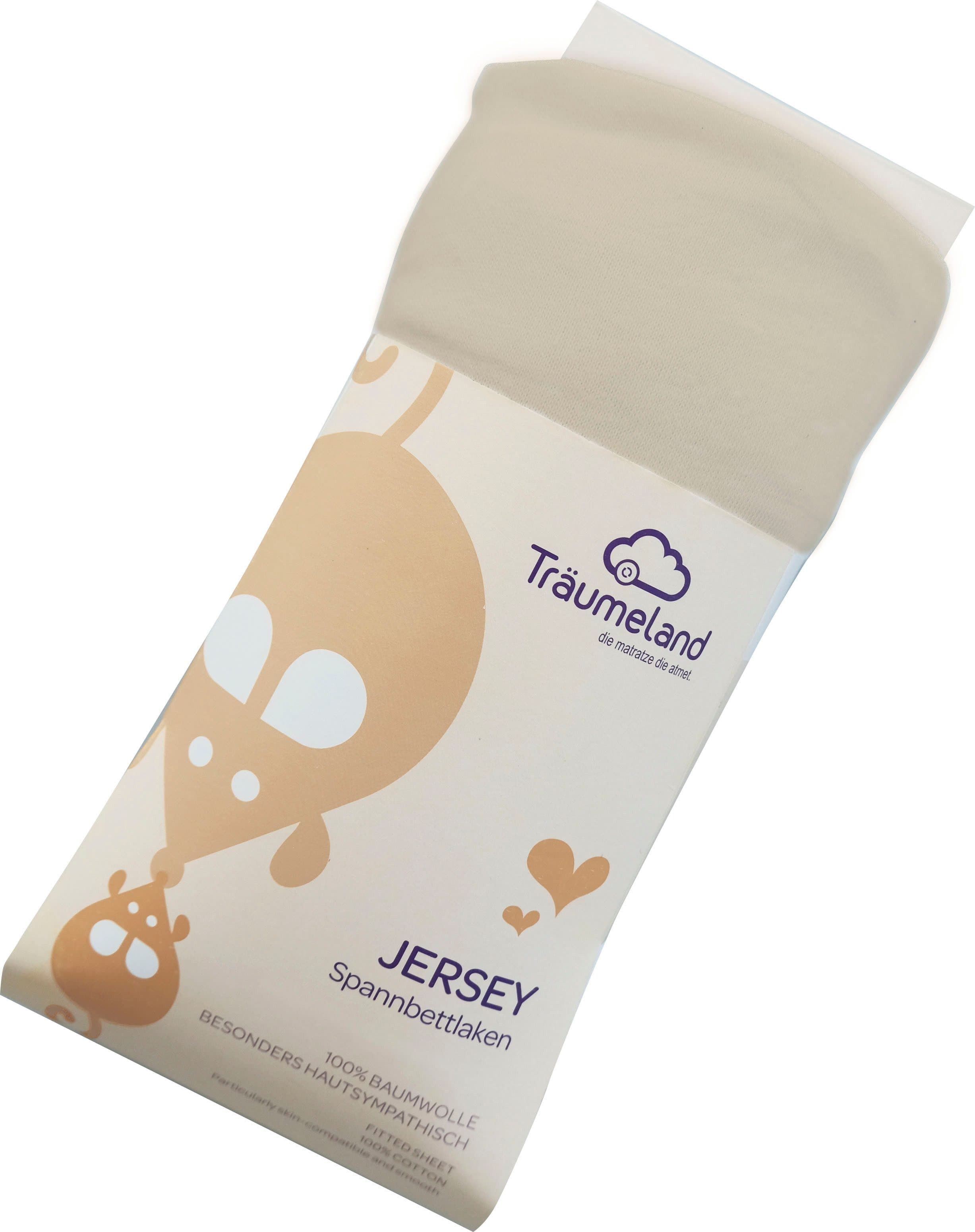 Träumeland Spannbettlaken Jersey | Beige