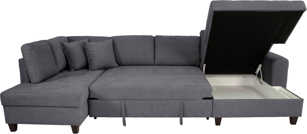 Trends by HG Wohnlandschaft Moritz U-Form | Grau