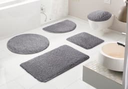 Kleine Wolke Badematte Mellow | Grau