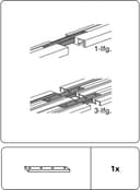 GARDINIA Gardinenstangenhalter Schienenverbinder | Weiß 3