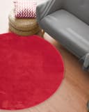 the carpet Teppich Relax round | Rot 4