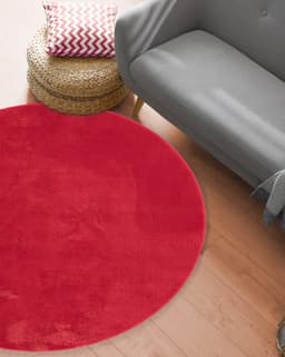 the carpet Teppich Relax round | Rot
