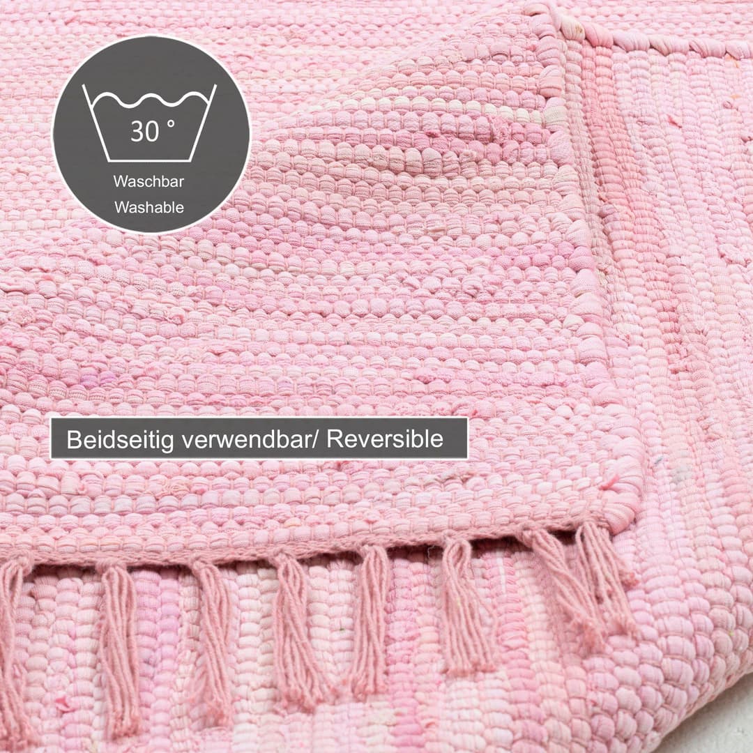 THEKO Teppich Happy Cotton Fleckerl | Rosa