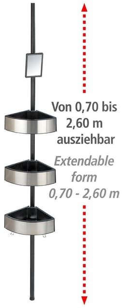 Wenko Duschregal Premium Big Black | Schwarz