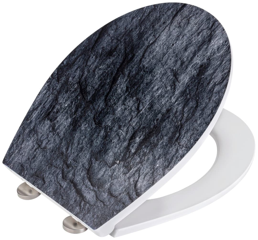 WENKO WC-Sitz Slate Rock | Schwarz