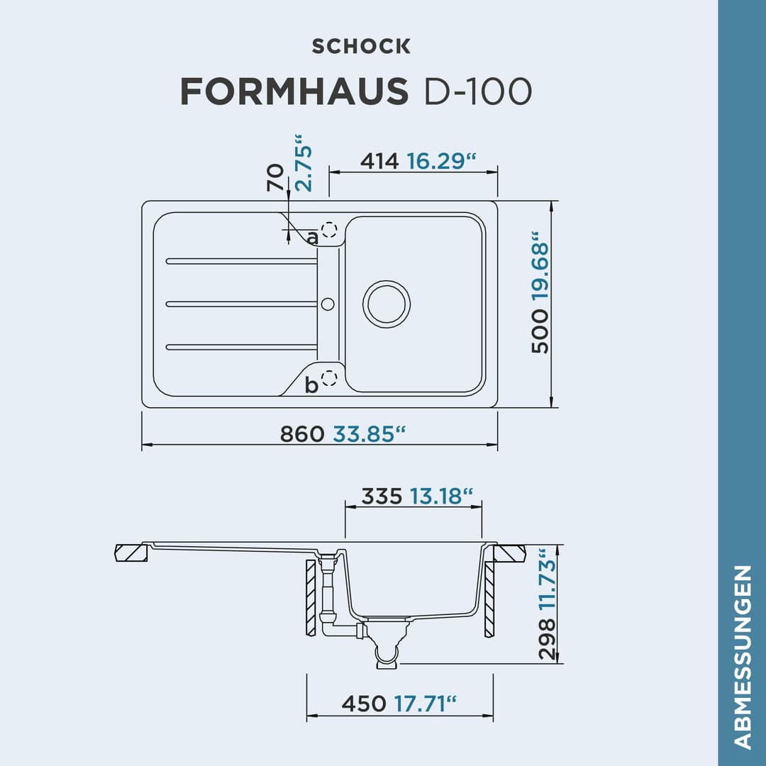 Schock Granitspüle COMO D-100 | Schwarz