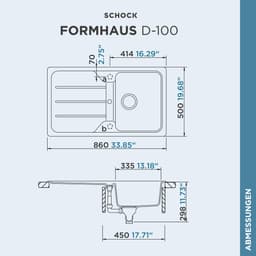 Schock Granitspüle COMO D-100 | Schwarz
