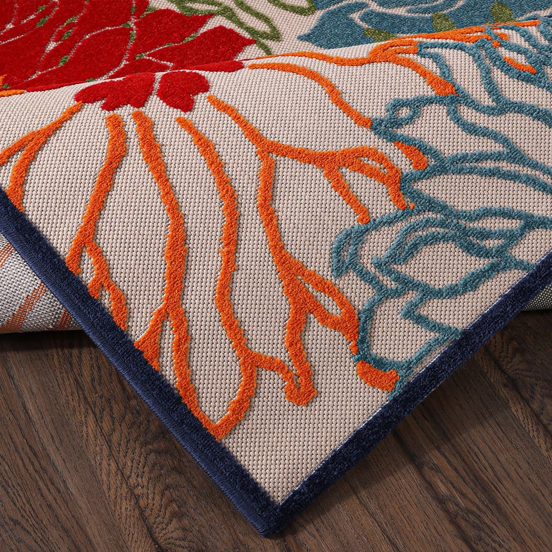 Sanat Teppich Floral 2 Outdoor | Mehrfarbig
