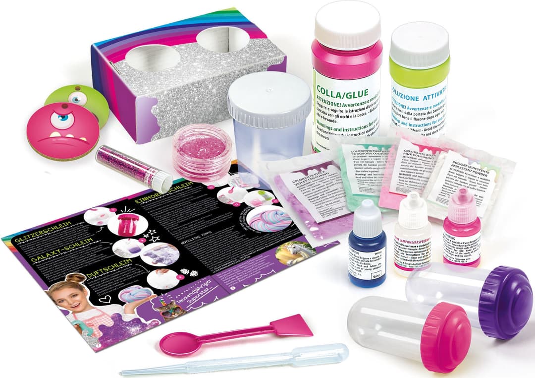 Clementoni® Experimentierkasten Galileo, Bunter Schleim | Mehrfarbig