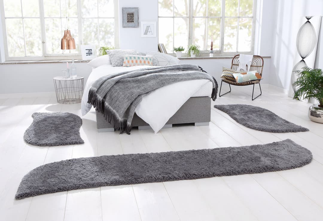 OTTO home Hochflor-Bettumrandung Desner | Grau