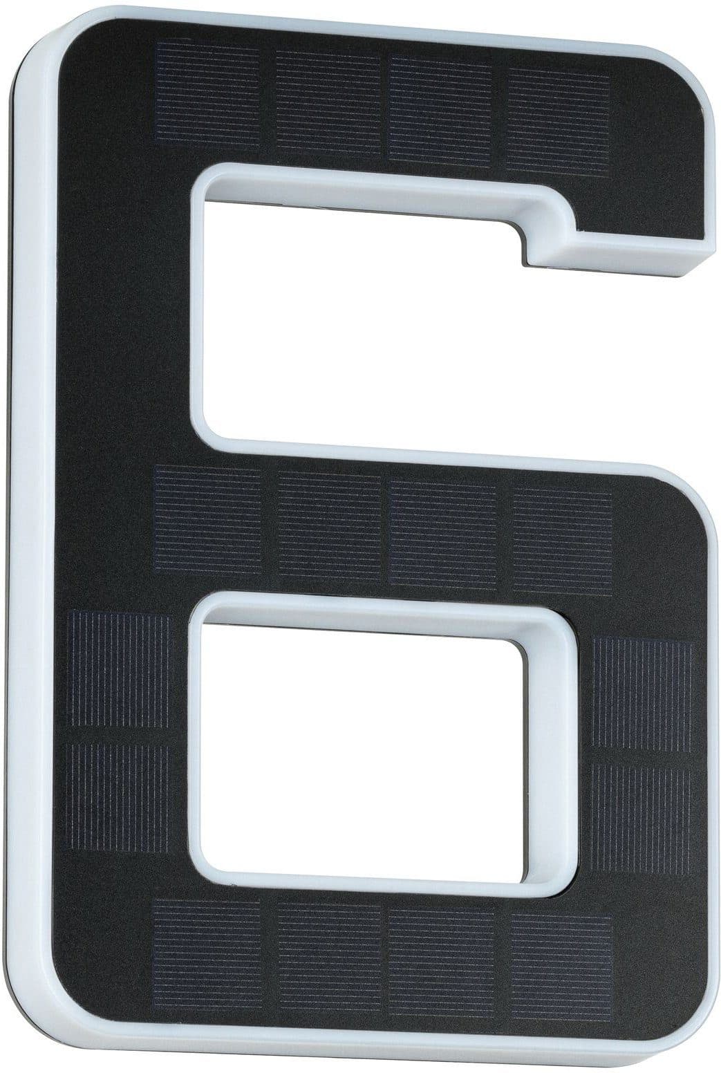 Paulmann Solar Hausnummernleuchte Ziffer 6 | Schwarz