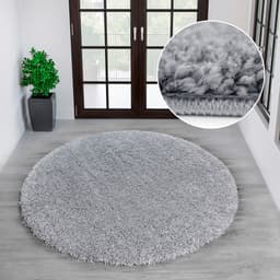 OTTO home Shaggy Teppich rund 140cm | Grau