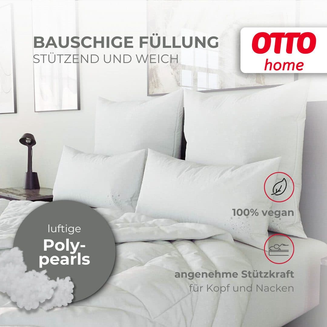 OTTO home Microfaserkissen Baca | Weiß