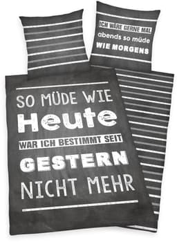 Herding Young Collection Jugendbettwäsche Müde | Schwarz