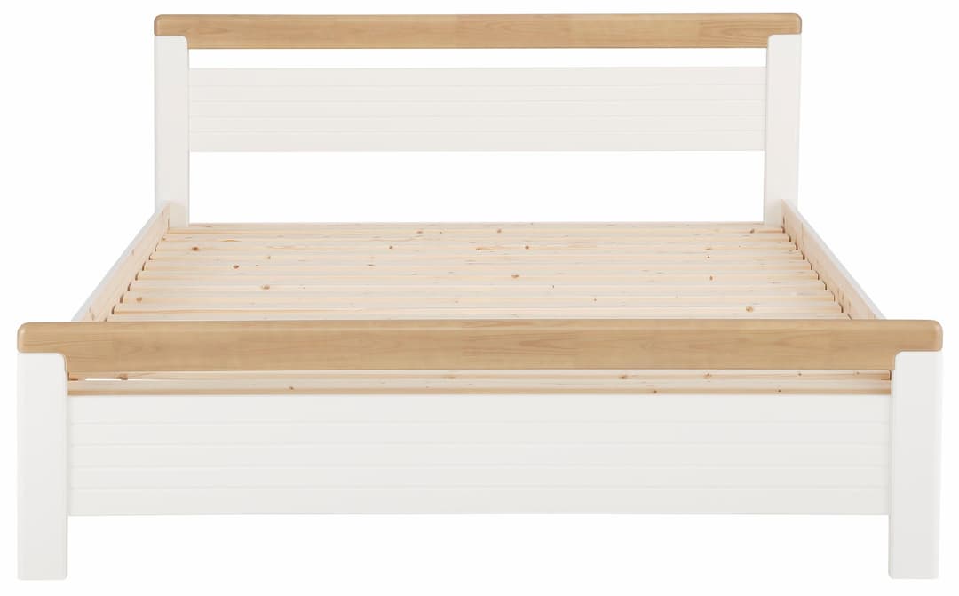 OTTO home Massivholzbett CAPRE | Weiß