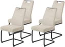 HELIA KERTIN Freischwinger Stuhl (4er Set) | Beige