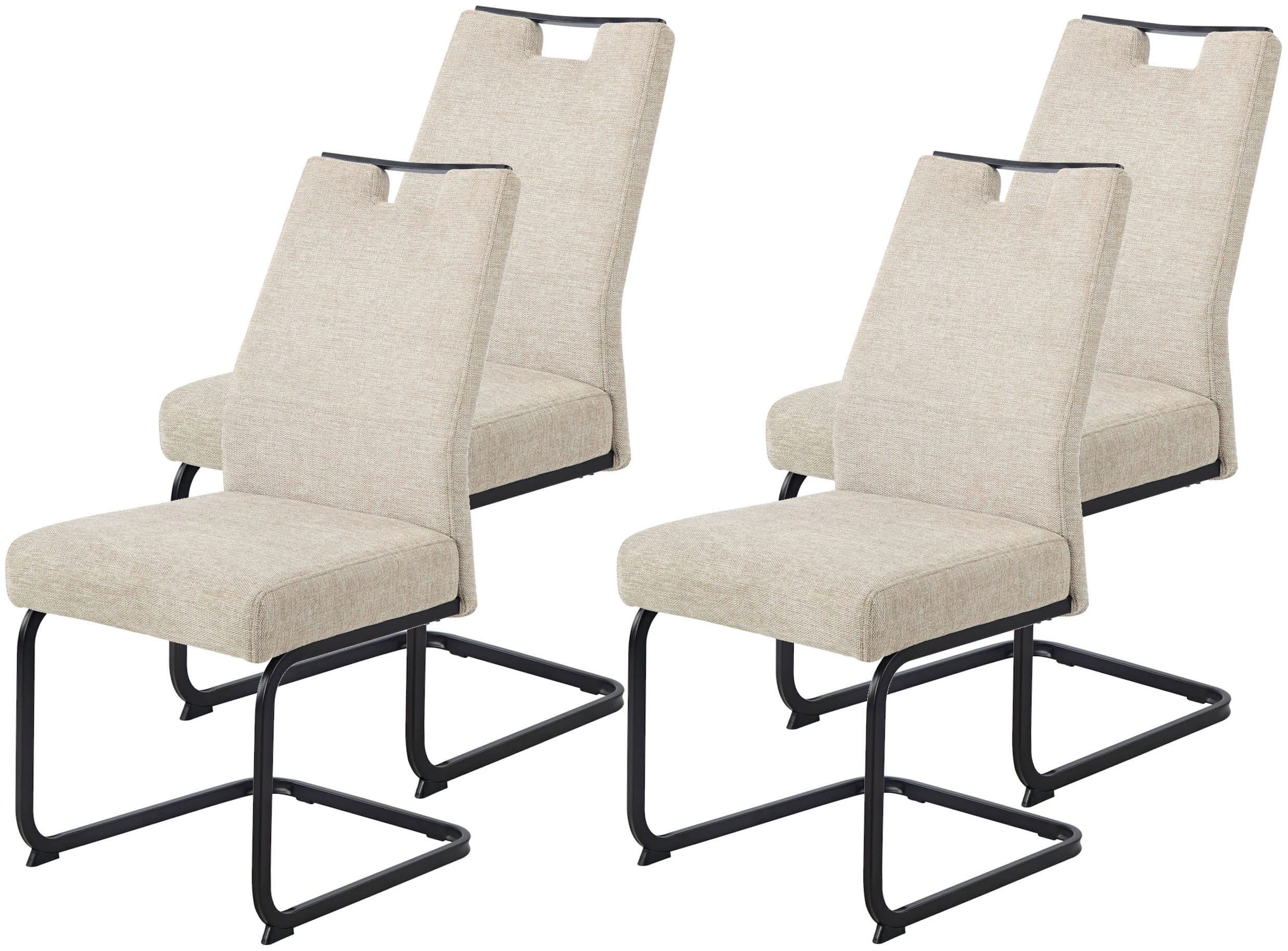 HELIA KERTIN Freischwinger Stuhl (4er Set) | Beige