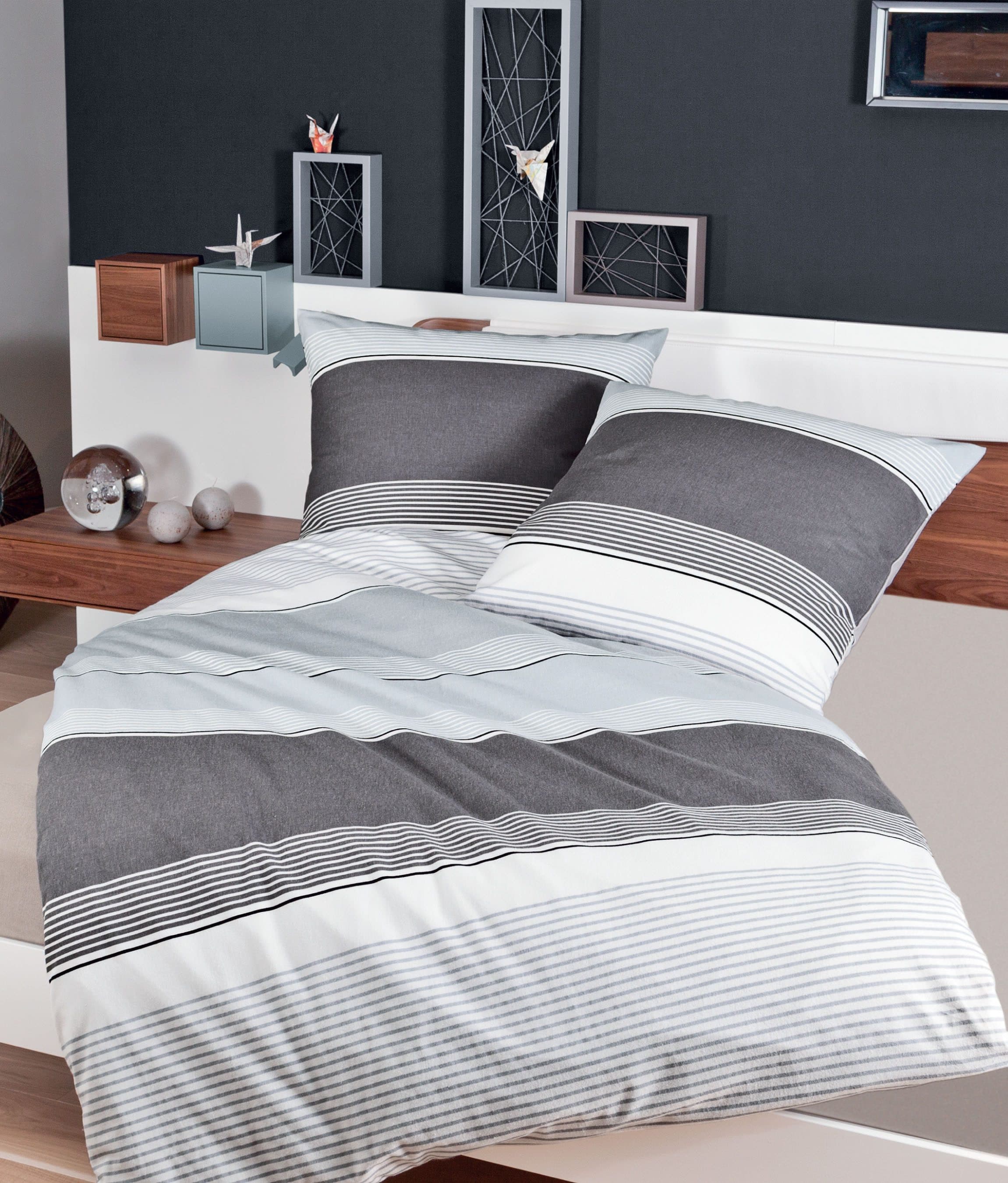 Janine Bettwäsche Mako-Satin 31013 | Grau