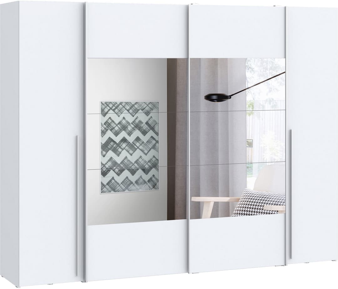 FORTE Kleiderschrank Narago | Weiß