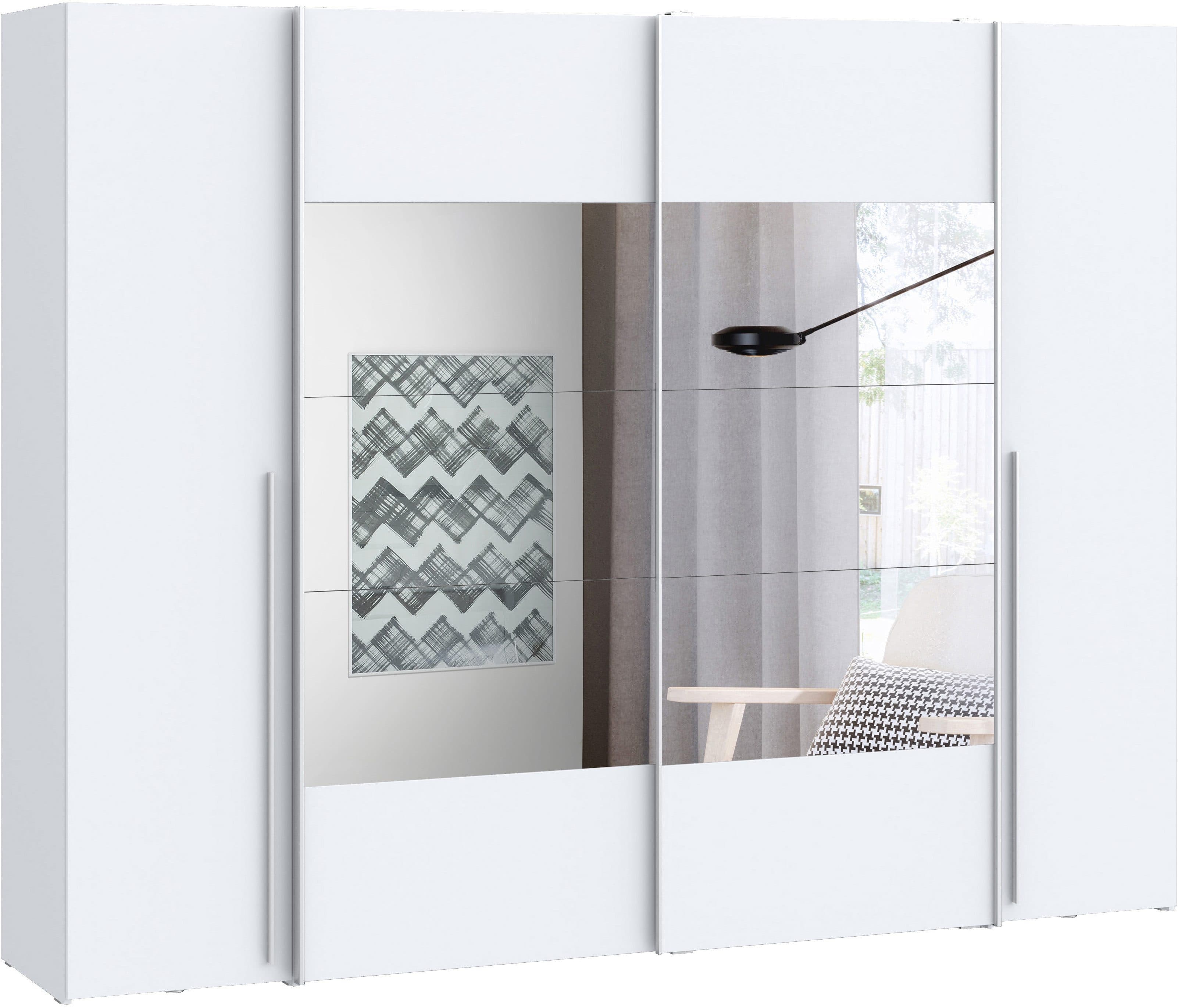 FORTE Kleiderschrank Narago | Weiß