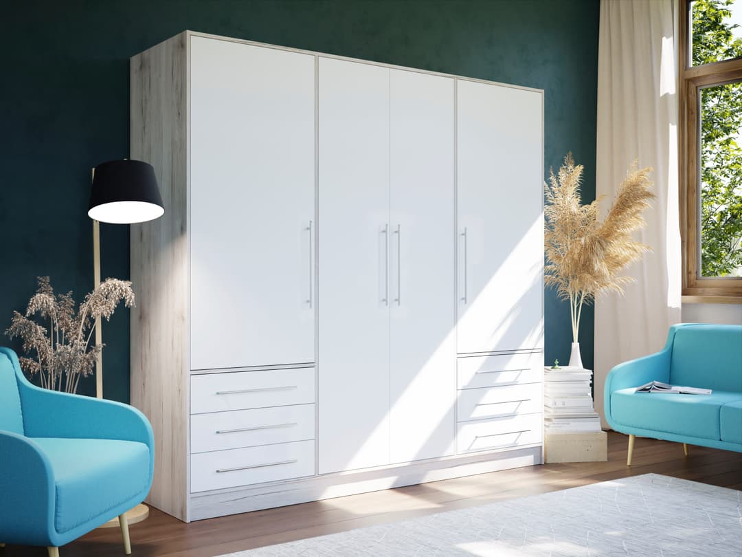FORTE Kleiderschrank Jupiter | Holztöne