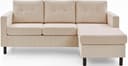 ATLANTIC home collection Ecksofa Tea L-Form | Beige