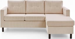 ATLANTIC home collection Ecksofa Tea L-Form | Beige
