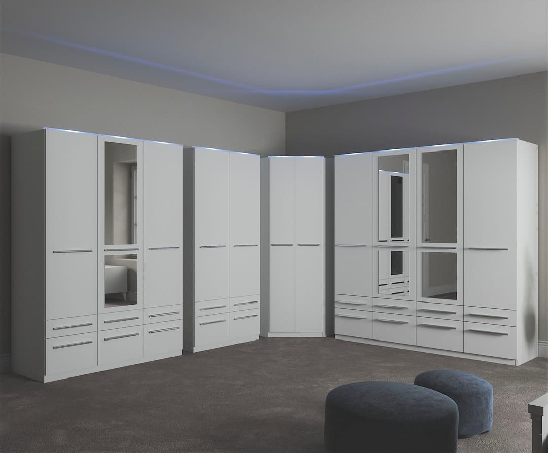 priess Kleiderschrank Barcelona | Weiß