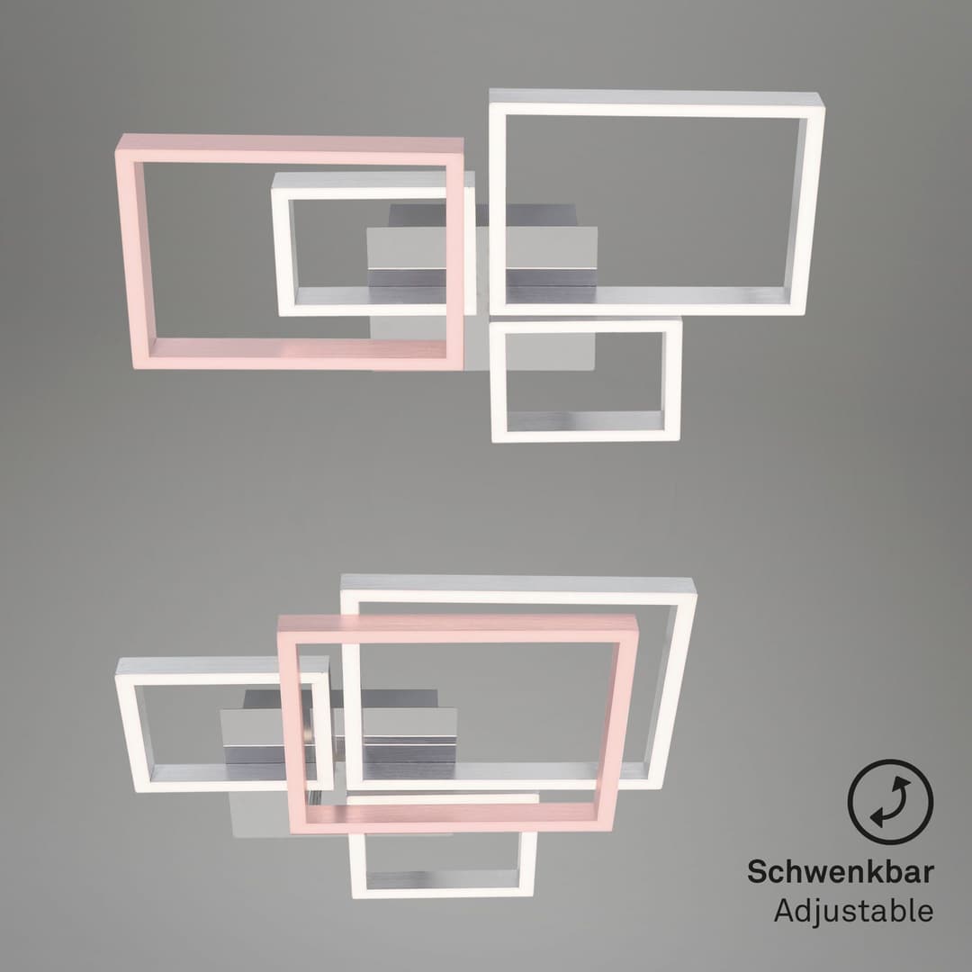 Briloner Leuchten LED Deckenleuchte FRAME | Silber