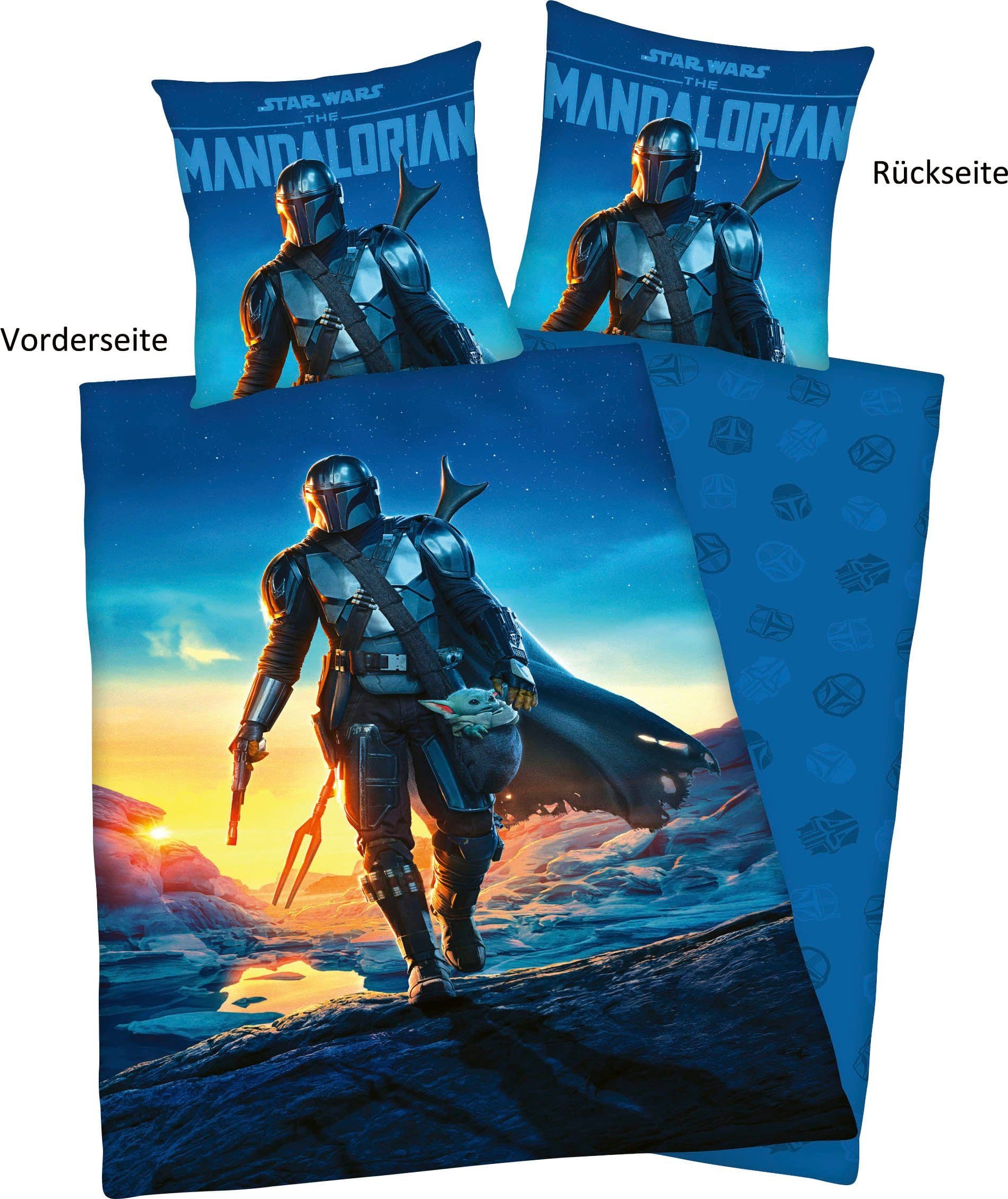 Star Wars Wendebettwäsche The Mandalorian | Mehrfarbig