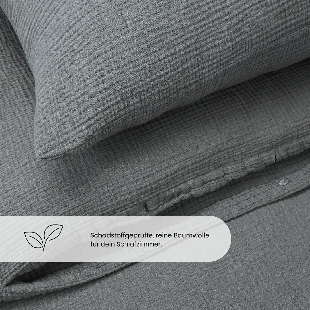 uncover by SCHIESSER Bettwäsche Lennox | Grau