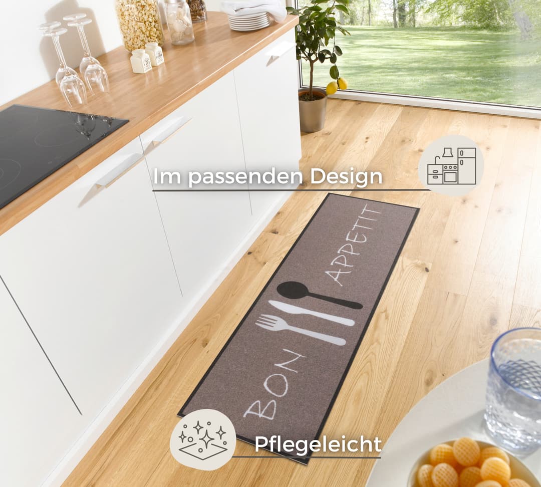 HANSE Home Küchenläufer Bon Appetit Cutlery | Braun