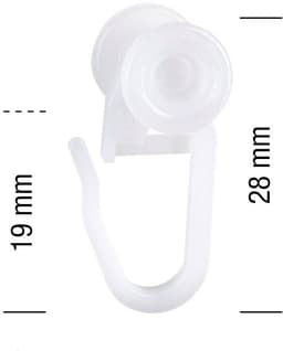 GARESA Gardinenröllchen Rollring für U-Profil | Weiß