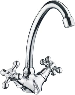 CORNAT Waschtischarmatur Nostalgie | Silber
