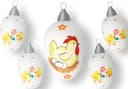 Krebs Glas Lauscha Osterei Set | Mehrfarbig