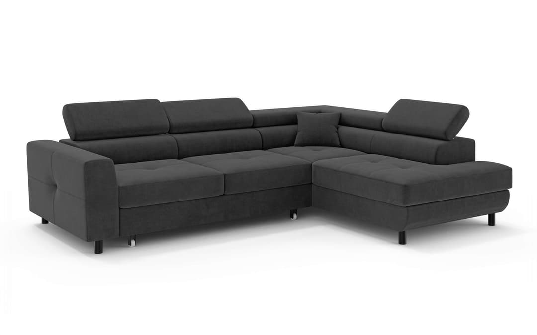 OTTO home Ecksofa AADEN Schlafsofa | Schwarz