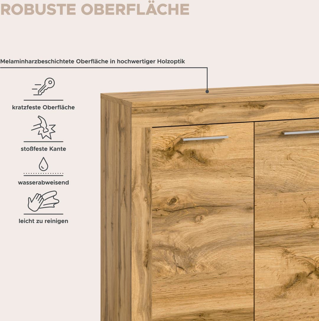 Home affaire Highboard AOSTA | Holztöne