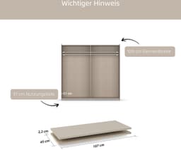 rauch Einlegeboden Zubehör für Rauch-Schwebetürenschränke BLUE | Beige