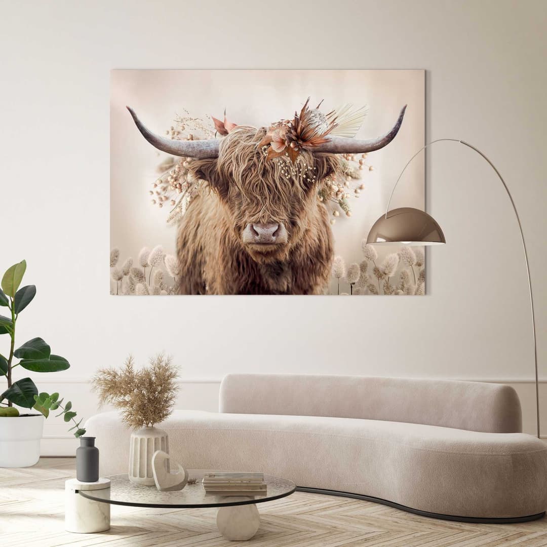 Reinders! Deco-Panel Highlander in Blumen | Braun