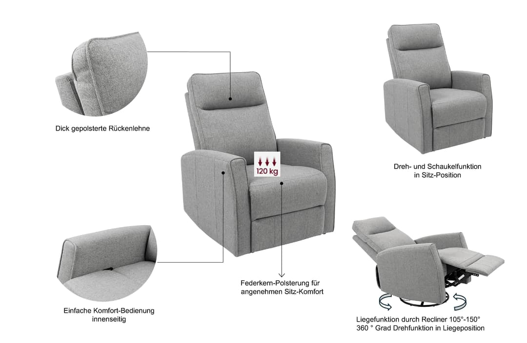 OTTO home Relaxsessel KAYLI | Braun