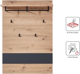 Innostyle Garderoben-Set MEMPHIS | Holztöne