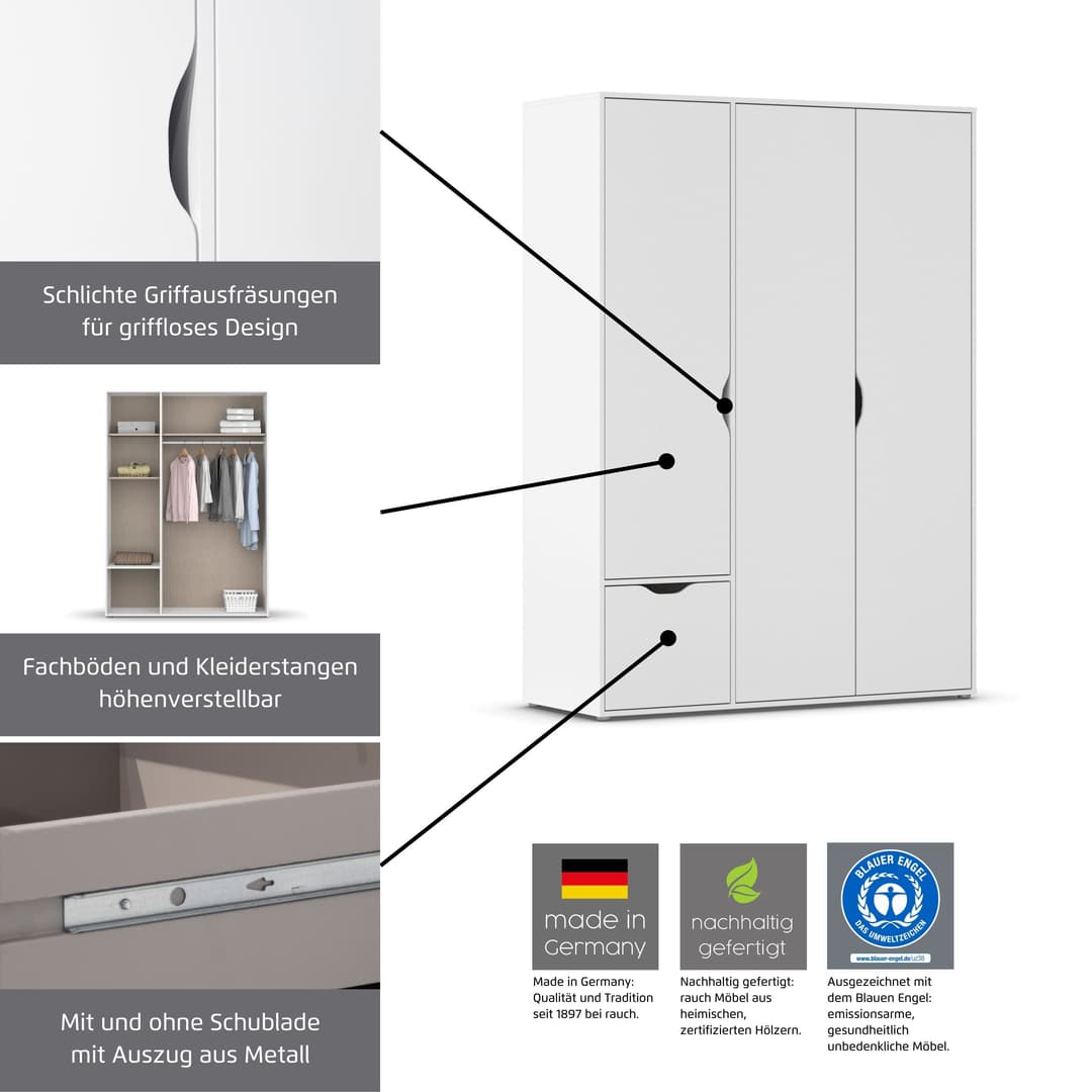 rauch NARAI Kleiderschrank | Weiß