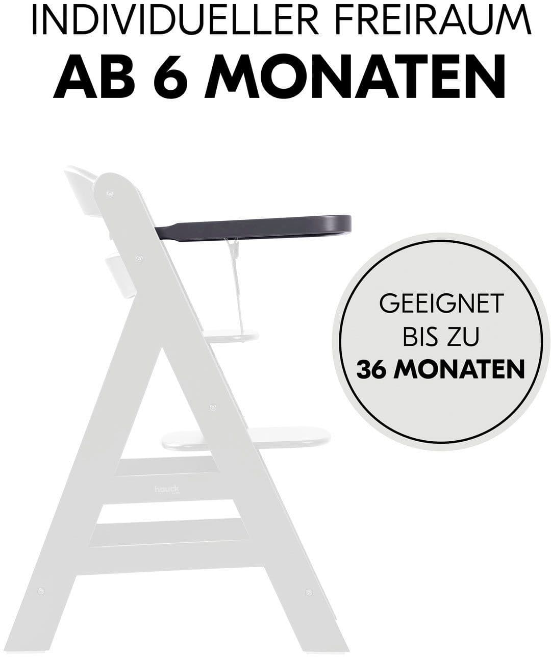 Hauck Alpha Wooden Tray Essbrett | Braun