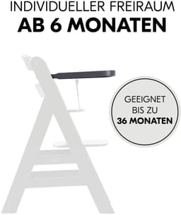 Hauck Alpha Wooden Tray Essbrett | Braun