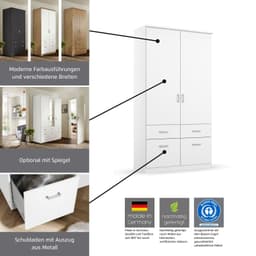 rauch Kleiderschrank BREMEN | Weiß