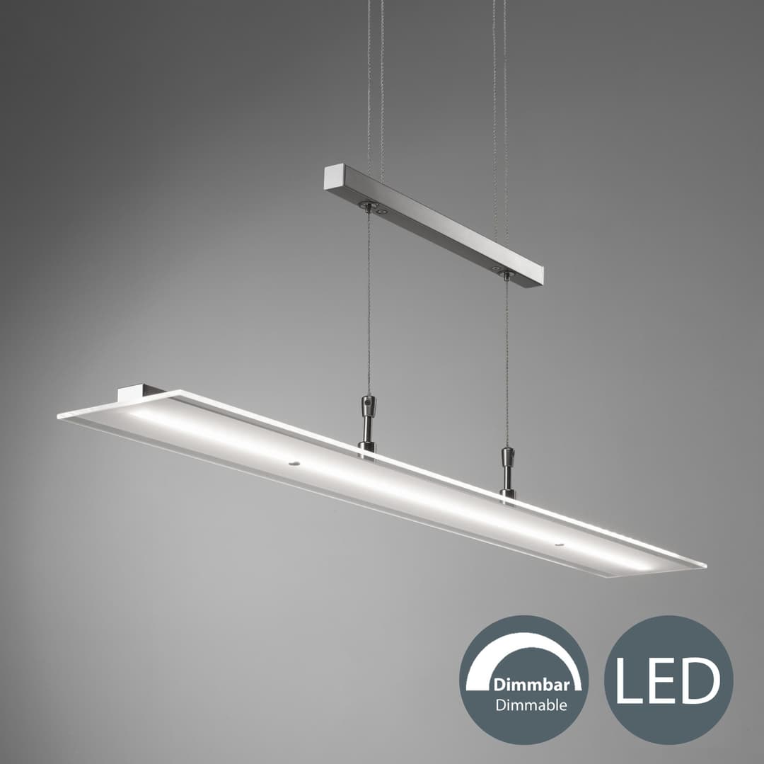 B.K.Licht LED Pendelleuchte | Silber