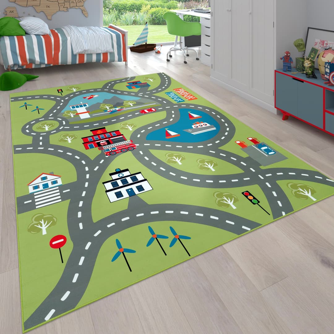 Paco Home Kinderteppich Bino 562 | Grün